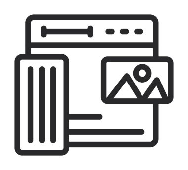 Bilet simgesi, anahat stili