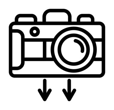 kamera simgesi vektör illüstrasyonu