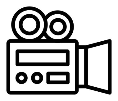 Video kamera simgesi. vektör illüstrasyonu.