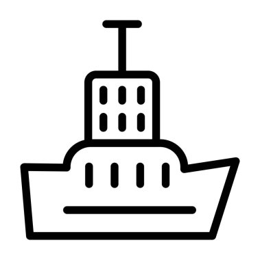 Gemi. Web simgesi basit illüstrasyon