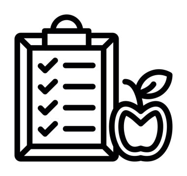 Sağlıklı yiyecek simgesi vektör çizimi