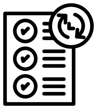 Kontrol listesi. Web simgesi basit illüstrasyon