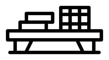 Ofis simgesi vektör illüstrasyonu