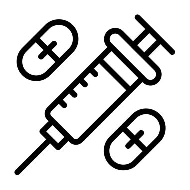 Enjeksiyon ikonu. özet vektörü