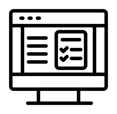 kontrol listesi simgesi vektör illüstrasyonu