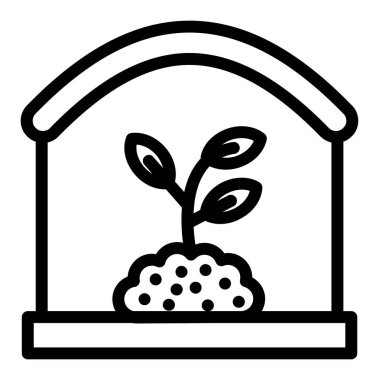 Bitki büyüyen ikon ana hatları vektörü. Bitki. bitki