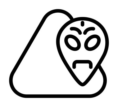 maske simgesi vektör illüstrasyonu