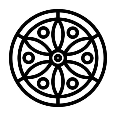 Çin şans tekeri ikonu, özet tarzı