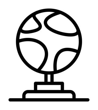 top vektörü ince çizgi simgesi