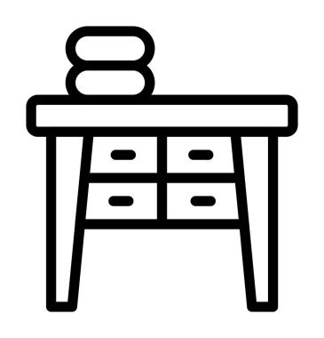 mobilya vektörü ince çizgi simgesi