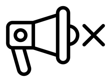 megafon hoparlörü simgesi, basit biçim