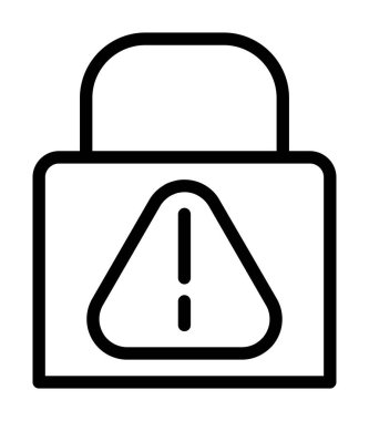 Alarm kilidi simgesi. beyaz arkaplanda izole edilmiş web tasarımı için ana uyarı kilidi vektör simgesi