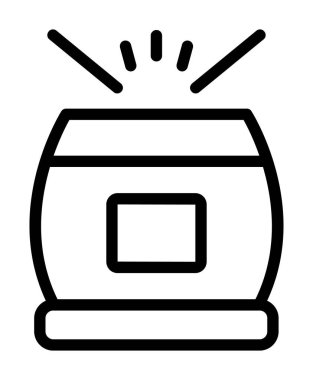 ekmek poşeti simgesi, ekmek vektör illüstrasyonunun çizgi biçimi