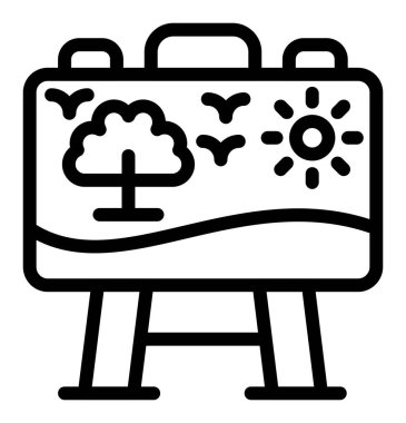 Yaz tatili ikonu ana hatları vektörü. Tatil. yaz tatili