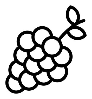 üzüm ikonu vektör illüstrasyonu