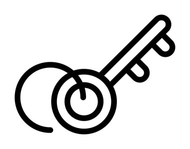 Anahtar simgesi vektör illüstrasyonu