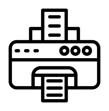 sunucu vektör simgesi, basit siyah ve beyaz resim