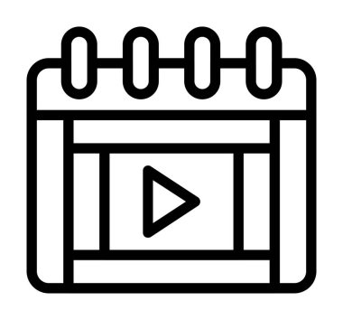 Takvim simgesi vektör illüstrasyonu