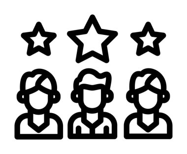 Yıldız simge seti, anahat stili