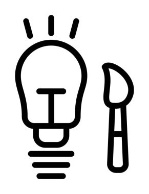 Ampul. Web simgesi basit illüstrasyon