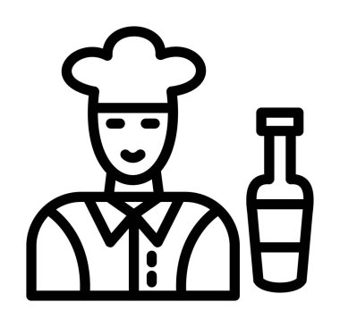 Garson Vektör Satırı Simge Tasarımı