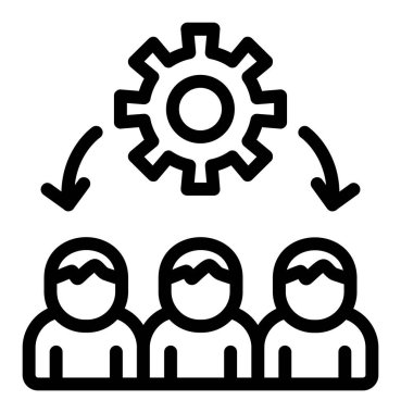 ağ vektörü ince çizgi simgesi