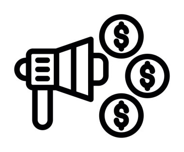 Dolar afyon ikonu, basit tasarım.