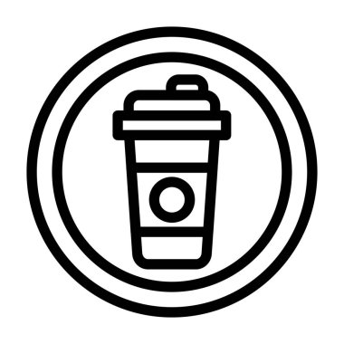 kahve fincanı simgesi, vektör illüstrasyonu