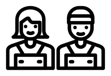 Çift simge vektör çizim