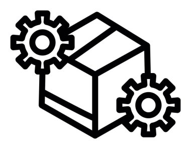 kutu simgesi. Beyaz arkaplanda izole edilmiş web tasarımı için karton vektör simgesinin basit çizimi