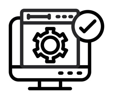 ayar simgesi, vektör illüstrasyonu