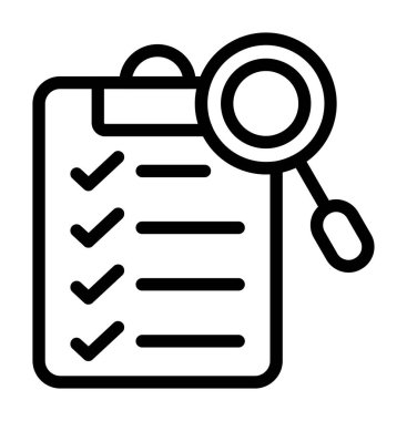 Kontrol listesi simgesi vektör illüstrasyonu