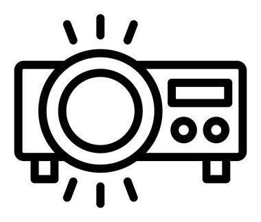 CCTV kamera simgesi, anahat stili