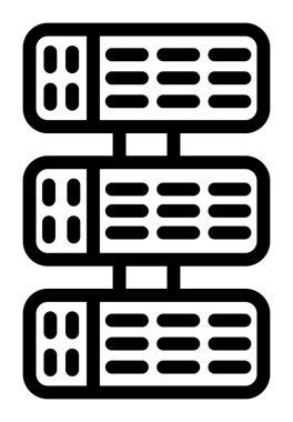 Veritabanı ağ simge vektör çizim