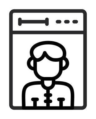 Tarayıcı simgesi. beyaz arkaplanda izole edilmiş web tasarımı için tasarım vektörü simgesi