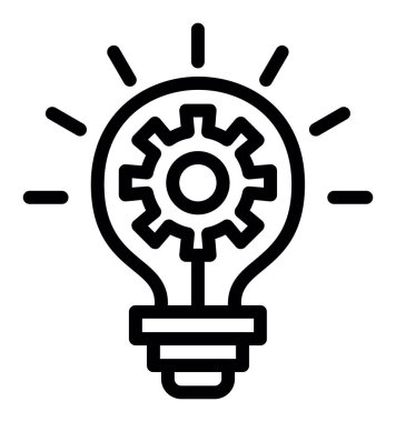 Yaratıcı fikir simgesi, özet biçimi