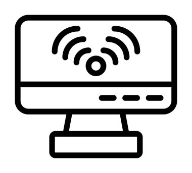 Dizüstü bilgisayar simgesi vektör çizimi