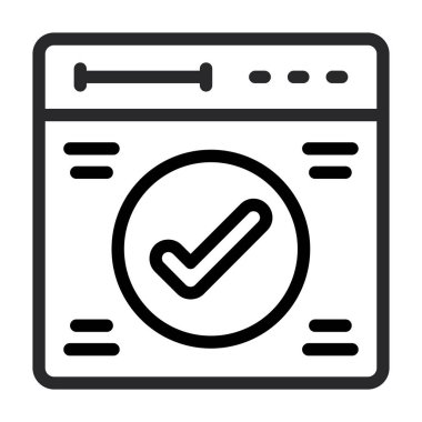 Kontrol listesi simgesi, vektör illüstrasyonu