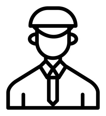 İş adamı simgesi vektör illüstrasyonu