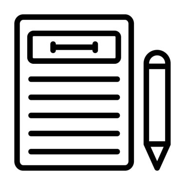 belge simgesi beyaz arkaplanda izole edildi, vektör illüstrasyonu