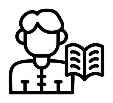 Öğretmen simgesi vektör çizimi çizimi