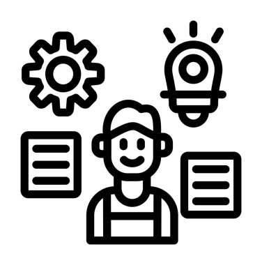 iş fikri kutsal kişilerin resmi, vektör çizim