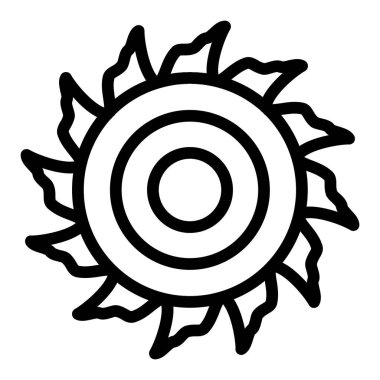 Güneş enerjisi simgesi, dış hat biçimi