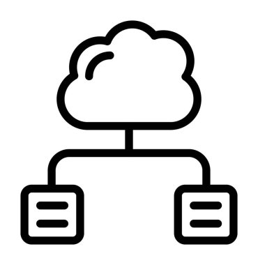 Kolayca düzenleyebilen ya da düzenleyebilen bulut hesap vektörü simgesi