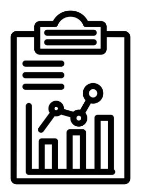 veri simgesi, vektör illüstrasyonlu grafik raporu