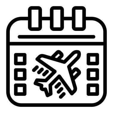 uçuş takvimi simgesi, özet biçimi