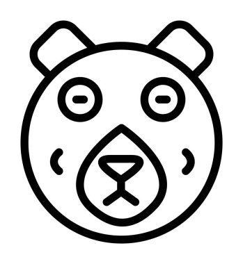 Ayı yüzü simgesi, dış hat biçimi