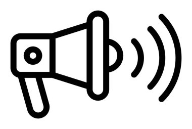 Konuşmacı simgesi. Basit tasarım.