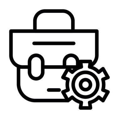 evrak çantası ikonu vektör illüstrasyonu