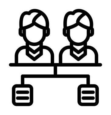 Müşteri desteği simgesi vektör çizimi çizimi